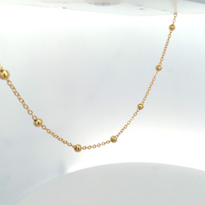 18K Gold Filled Beaded Necklace