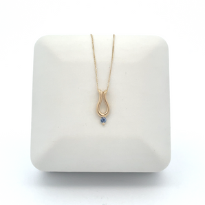 Lady's 14k Yellow Gold Sapphire Necklace