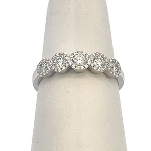 14K White .60CTS Fashion Diamond Ring
