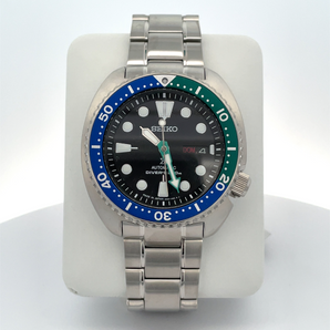 Silver SEIKO Watch with Black Face