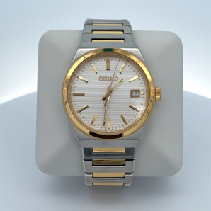 Two-Tone Watch with White Dial
