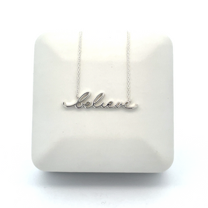 Sterling Silver "believe" Necklace