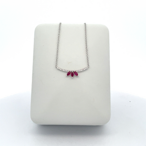 Ruby Necklace Jewelry 0.41tw Marquise Rubys