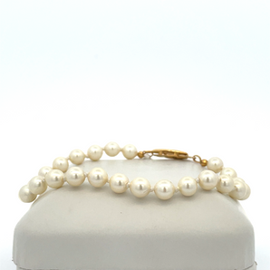 Gold Plated Simulated Pearl Bracelet