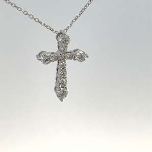 Lady's 14k White Gold Cross Necklace