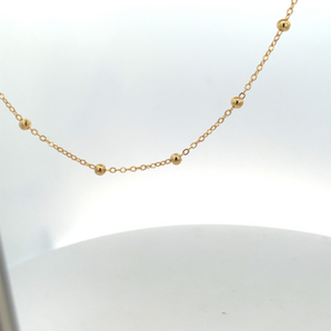 18K Gold Filled Beaded Necklace