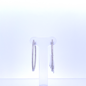Lady's 14k White Gold Hoop Earrings