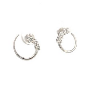 14k White Gold Hoop Earrings