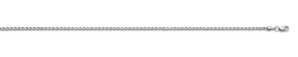 18" Rhodium Plated Sterling Silver 2mm Diamond Cut Rope