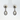 Sterling Silver Simulated Dangling Pearl Earrings