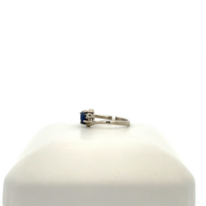 10k White Gold Sapphire Ring