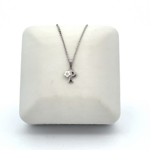 Sterling Silver 15in Initial Necklace - P