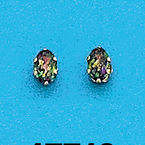 Gold Plated Mystic Fire Stud Earrings