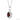 Oval Shape Garnet Gemstone & Halo Diamond Pendant