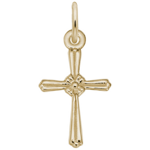 Gold Plated Cross Accent Charm