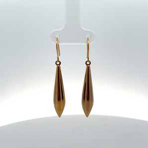 Gold Plated Lined Dangling Earrings