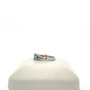 White Aqua 14 Karat Ring