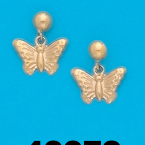 Gold Plated Butterfly Earrings