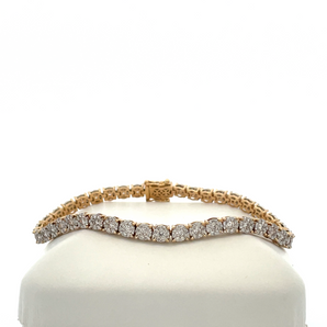 Lady's 14k Yellow Gold Tennis Bracelet