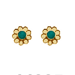 Gold Plated May Daisy Stud Earrings