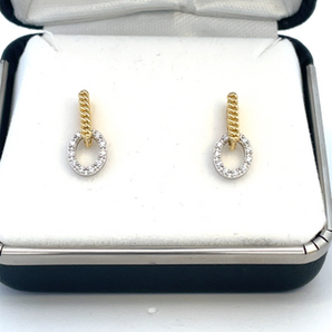 Silver and Gold Plated Earring