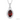 Oval Shape Garnet Gemstone & Halo Diamond Pendant