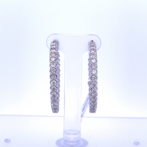 14k White Gold Hoop Earrings