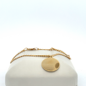 14k Yellow Gold Disc Bracelet