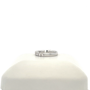 14k White Gold Band with .77ctw Round Diamonds