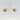 Gold Plated 3MM Genuine White Topaz Stud Earrings