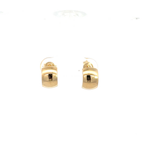 14K Yellow Gold J-Hoop Earrings