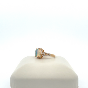 14k Yellow Gold Opal Ring