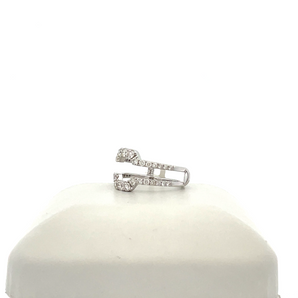 14k White Gold Band Insert with .94ctw Round Diamonds