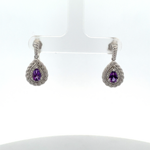 Sterling Silver Pear Shaped Earrings