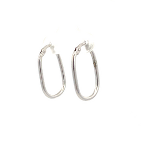 Lady's 14k White Gold Hoop Earrings