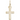 Gold Plated Plain Cross Accent Charm