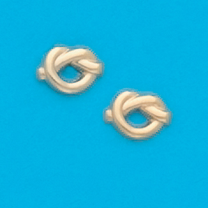 Gold Plated Love Knot Stud Earrings