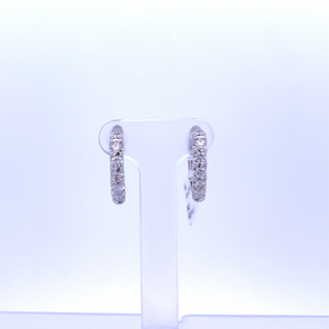 14k White Gold Huggie Earrings