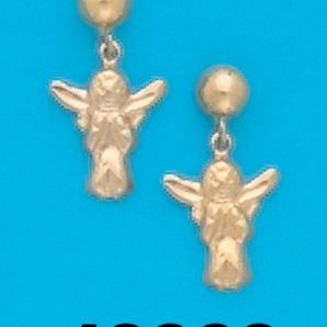 Gold Plated Angel Dangling Earrings