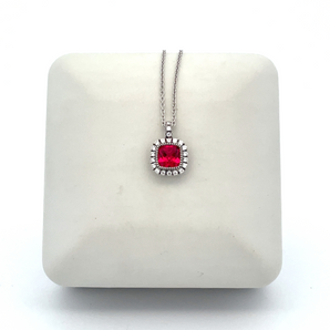 Sterling Silver Birthstone Necklace - July