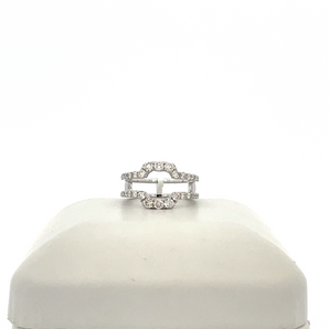 14k White Gold Band Insert with .94ctw Round Diamonds