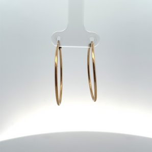 Lady's Gold Plated Hoop 1/8" Earrings