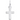 Sterling Silver Plain Cross Accent Charm