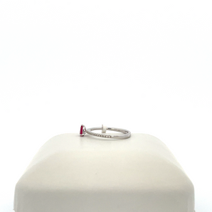 Lady's 10k White Gold Ruby Ring