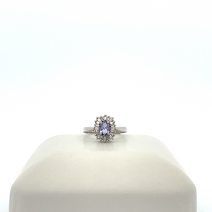 14k White Gold Amethyst Ring