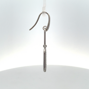 Sterling Silver Cubic Zirconia Paperclip Earrings