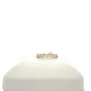 14k Yellow Gold Band with .50ctw Marquise and Round Diamonds