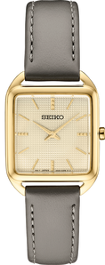 Ladies Essentials Stainless Steel Gold Plated Seiko Quartz Watch