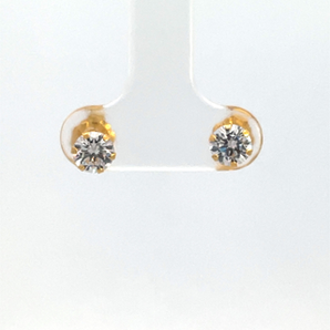 Gold Plated 5MM White CZ Stud Earrings