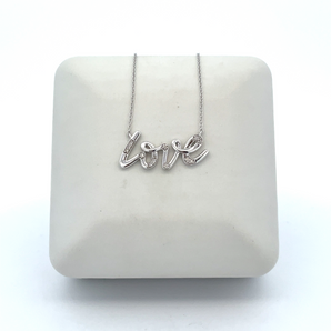 Sterling Silver "Love" Necklace